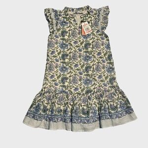 Vineyard Vines Dress NWT Size XS Girls Anegada Ruffle Sleeve Floral Marshmallow